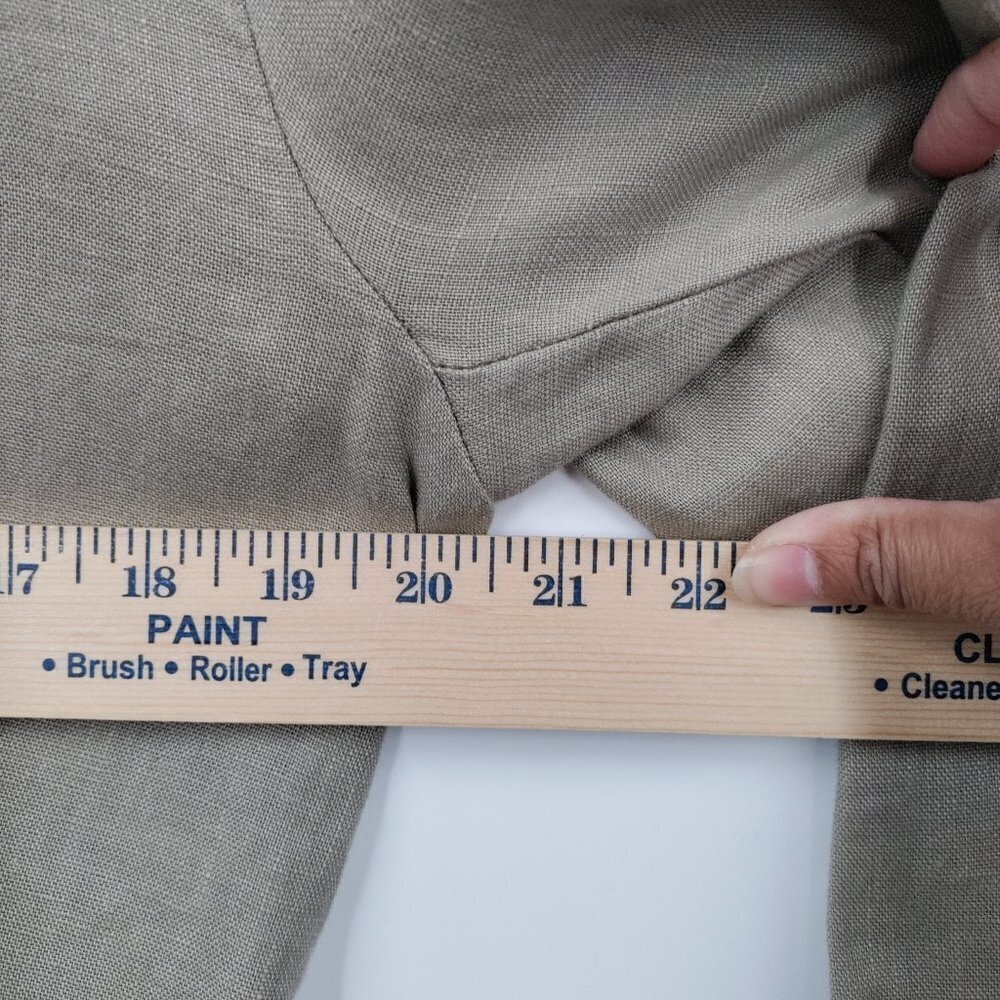 Avec Les Filles Taupe Linen-Blend Long Blazer - Picture 9 of 13